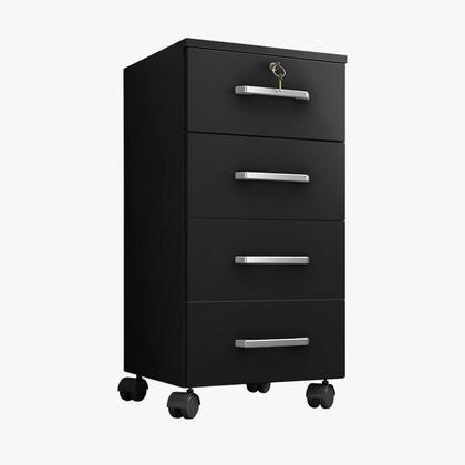 Imagem de Kit 3 Peças com Cadeira para Escritório, Escrivaninha e Gaveteiro Gávea Espresso Móveis