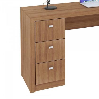 Imagem de Kit 3 Peças com Escrivaninha 3 Gavetas e 2 Estantes Livreiros Espresso Móveis