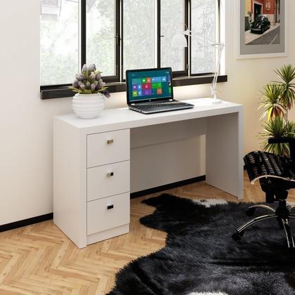 Imagem de Kit 3 Peças com Escrivaninha 3 Gavetas e 2 Estantes Livreiros Espresso Móveis