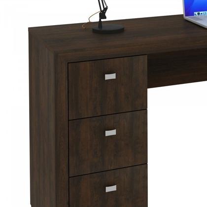 Imagem de Kit 3 Peças com Escrivaninha 3 Gavetas e 2 Estantes Livreiros Espresso Móveis