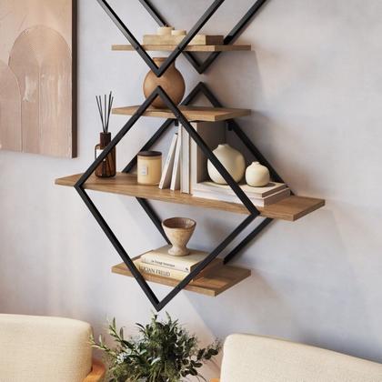 Imagem de Kit 3 Peças com Escrivaninha 3 Gavetas, Prateleira Aérea e Estante Livreiro Telad