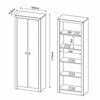 Imagem de Kit 3 Peças com Mesa para Escritório em L, Armário Multiuso e Estante