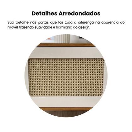 Imagem de Kit 3 Peças com Rack para Tv até 75 Polegadas, Buffet e Mesa de Centro Charlotte