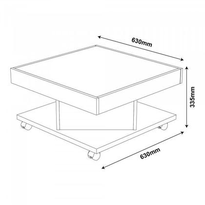 Imagem de Kit 3 Peças com Rack para TV até 75 Polegadas Buffet e Mesa de Centro Memphis Saara Artely