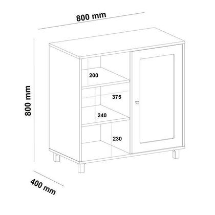 Imagem de Kit 3 Peças com Rack para TV até 75 Polegadas Buffet e Mesa de Centro Memphis Saara Artely