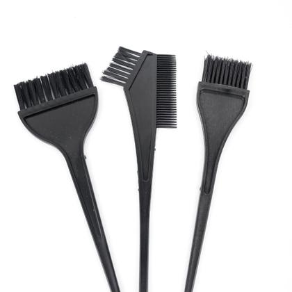 Imagem de Kit 3 peças de pincel para tintura de cabelo profissional  resistente