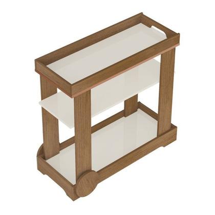 Imagem de Kit 3 Peças P/Sala de Estar Mesa de Centro , Carrinho Bar e Rack Théo