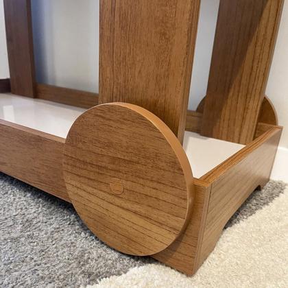 Imagem de Kit 3 Peças P/Sala de Estar Mesa de Centro , Carrinho Bar e Rack Théo