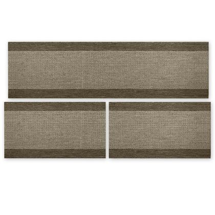 Imagem de Kit 3 Peças Ps Jogo Tapete Cozinha Largo 0,66 Antiderrapante