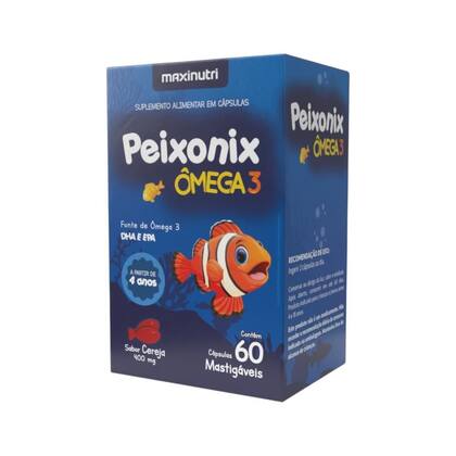 Imagem de Kit 3 Peixonix Ômega 3 Sabor Cereja 60 Cápsulas - Maxinutri