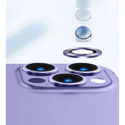 Imagem de Kit 3 Película proteger Lente Câmera Compatível Com iphone 14 pro max tela 6.7 Lisa