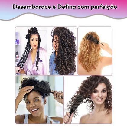 Imagem de Kit 3 Pente Polvo Cabelo Cacheado Flexível Envio Imediato