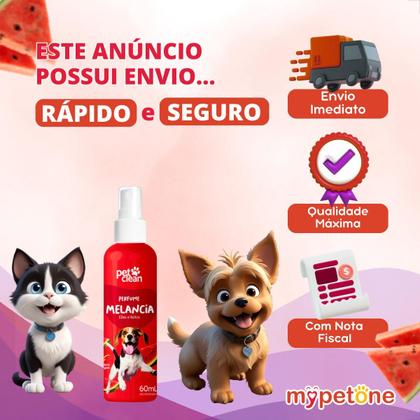 Imagem de Kit 3 Perfume Melância Pet Clean - 60mL
