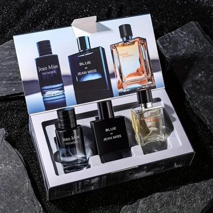 Imagem de Kit 3 Perfumes Masculinos Jean Miss Amadeirados Aroma Natural e Duradouro Presente Ideal