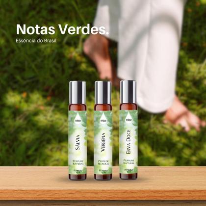 Imagem de Kit 3 Perfumes Roll On 10ml Feminino Notas Verdes Charmosas