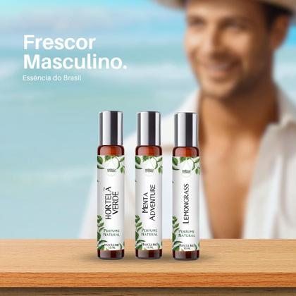 Imagem de Kit 3 Perfumes Spray 10ml - Frescor Natural Masculino
