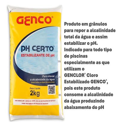 Imagem de Kit 3 PH Certo Genco Elevador Alcalinidade Estabilizador 2Kg