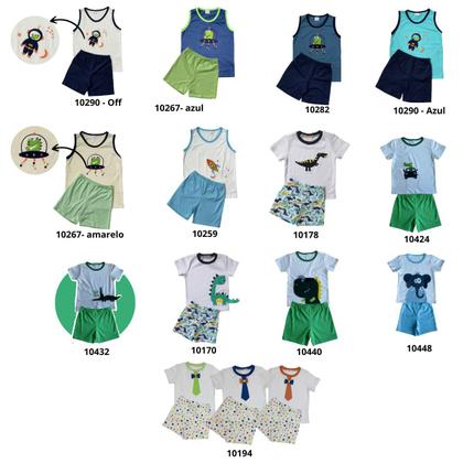 Imagem de Kit 3 Pijamas Infantis Verão Presente dia Das Crianças