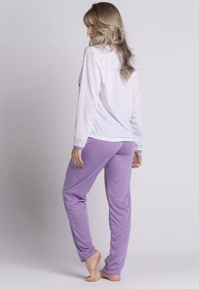Imagem de Kit 3 Pijamas Longo Malha Feminino Inverno Blusa e Calça