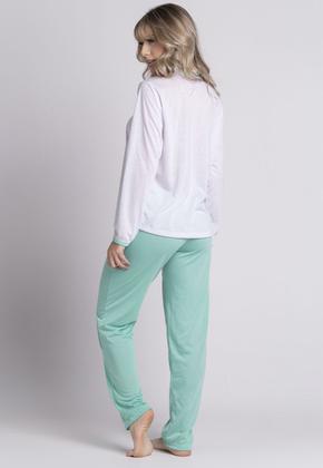Imagem de Kit 3 Pijamas Longo Malha Feminino Inverno Blusa e Calça