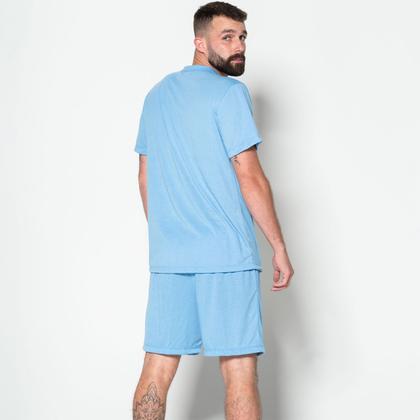Imagem de Kit 3 Pijamas Masculino Liso Curto Short e Camisa Verão