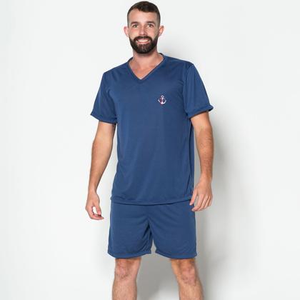 Imagem de Kit 3 Pijamas Masculino Liso Curto Short e Camisa Verão