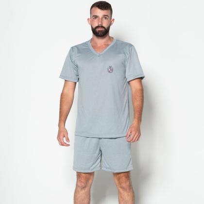 Imagem de Kit 3 Pijamas Masculino Liso Curto Short e Camisa Verão