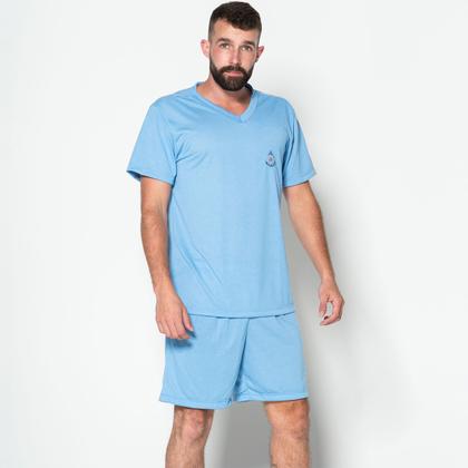 Imagem de Kit 3 Pijamas Masculino Liso Curto Short e Camisa Verão
