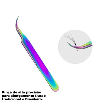 Imagem de Kit 3 Pinças Furtacor para Extensão de Cílios Fio A Fio