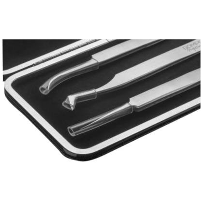 Imagem de Kit 3 pinças para extensão cilios com case dompel