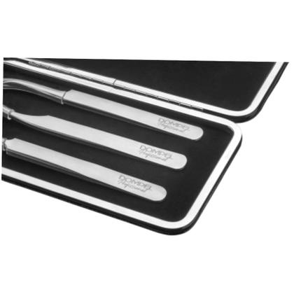 Imagem de Kit 3 pinças para extensão cilios com case dompel