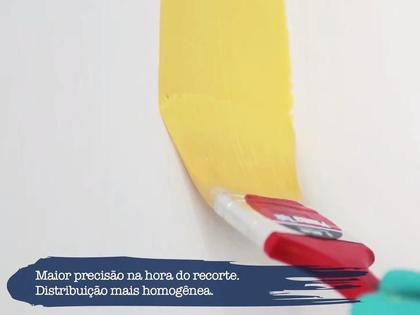 Imagem de Kit 3 Pincel Trincha Pintura Atlas At315 4 Polegadas Extra Macia PlumaTek Parede Madeira Esmalte