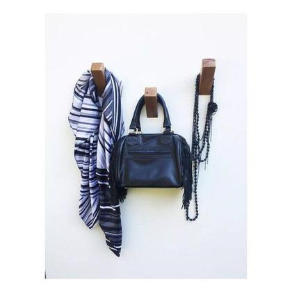 Imagem de Kit 3 Pinos Cabideiro De Parede Madeira Cabide