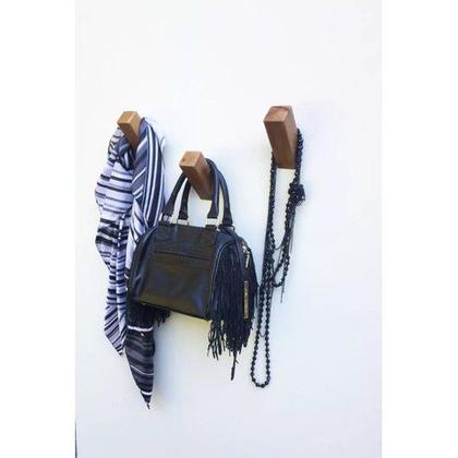 Imagem de Kit 3 Pinos Cabideiro De Parede Madeira Cabide