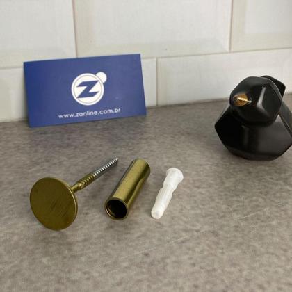 Imagem de Kit 3 Pinos Metálicos 3cm Dourados Ganchos de Parede Cabideiros Duler Multiuso