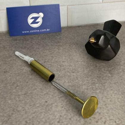 Imagem de Kit 3 Pinos Metálicos 3cm Dourados Ganchos de Parede Cabideiros Duler Multiuso