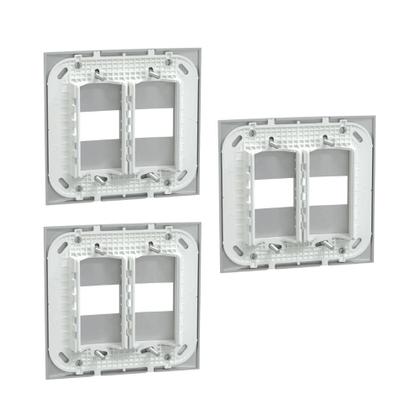 Imagem de Kit 3 Placa 4x4 2 M Branco Fosco Lunare Up Schneider S421427