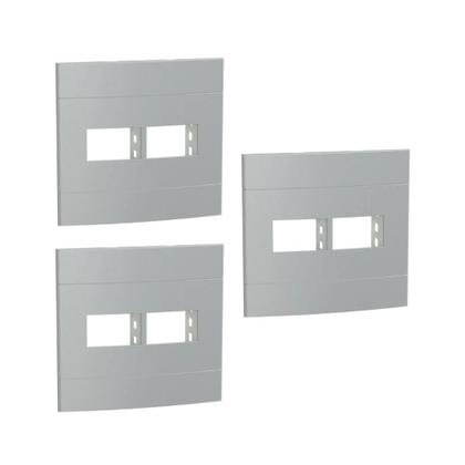 Imagem de Kit 3 Placa 4x4 2 M Branco Fosco Lunare Up Schneider S421427