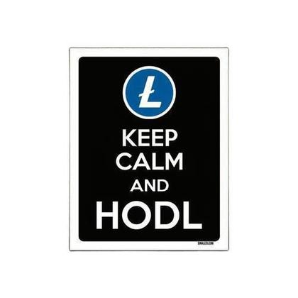 Imagem de Kit 3 Placa Decoraçao - Keep Calm Hodl Hold Litecoin Ltc