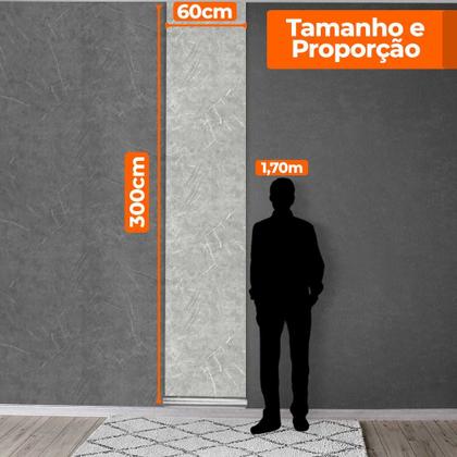 Imagem de Kit 3 Placa Revestimento Adesiva Flexivel Parede Cinza Acetinado Granilhado 9M