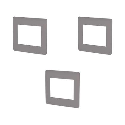 Imagem de Kit 3 Placas 4X4 6 Mód S730203224 Axis Grey Orion Schneider