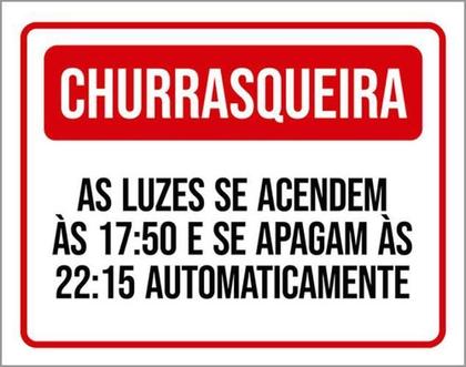 Imagem de Kit 3 Placas Churrasqueira Luzes Acendem