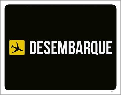 Imagem de Kit 3 Placas Decorativa - Desembarque Aeroporto