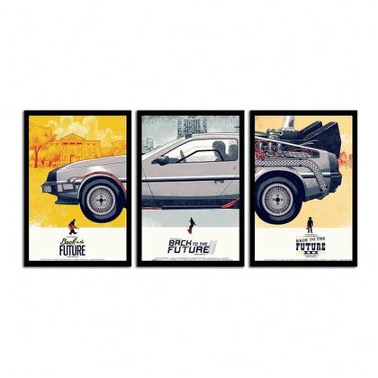 Imagem de Kit 3 Placas Quadros Decorativos Para Sala Quarto Geek Nerd Back To The Future