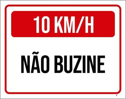 Imagem de Kit 3 Placas Sinalização 20 Km Não Buzine