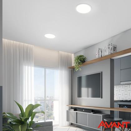Imagem de Kit 3 Plafon Painel Led Redondo Embutir 24w 4000k Morno 30cm