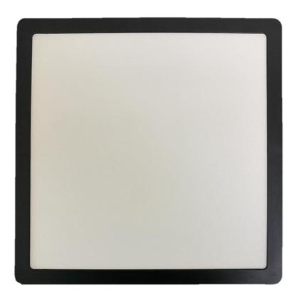 Imagem de Kit 3 Plafon Quadrado Sobrepor Preto 24w Branco Neutro 4000k