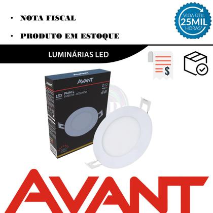 Imagem de Kit 3 Plafon Redondo Embutir 6W Branco Quente 3000k Amarelo
