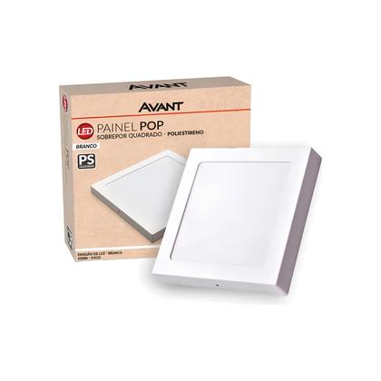 Imagem de Kit 3 Plafon Sobrepor Luminária Led 24w Quadrado Bivolt Avant