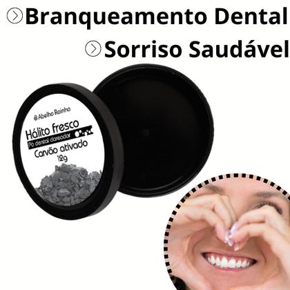 Imagem de Kit 3 Pó Dental Branquador Carvão Ativado Hálito Fresco 12g